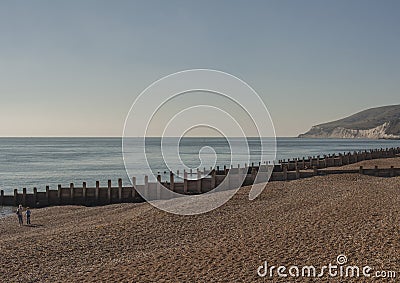 Eastbourne, England, the UK - beach and sea. Stock Photo